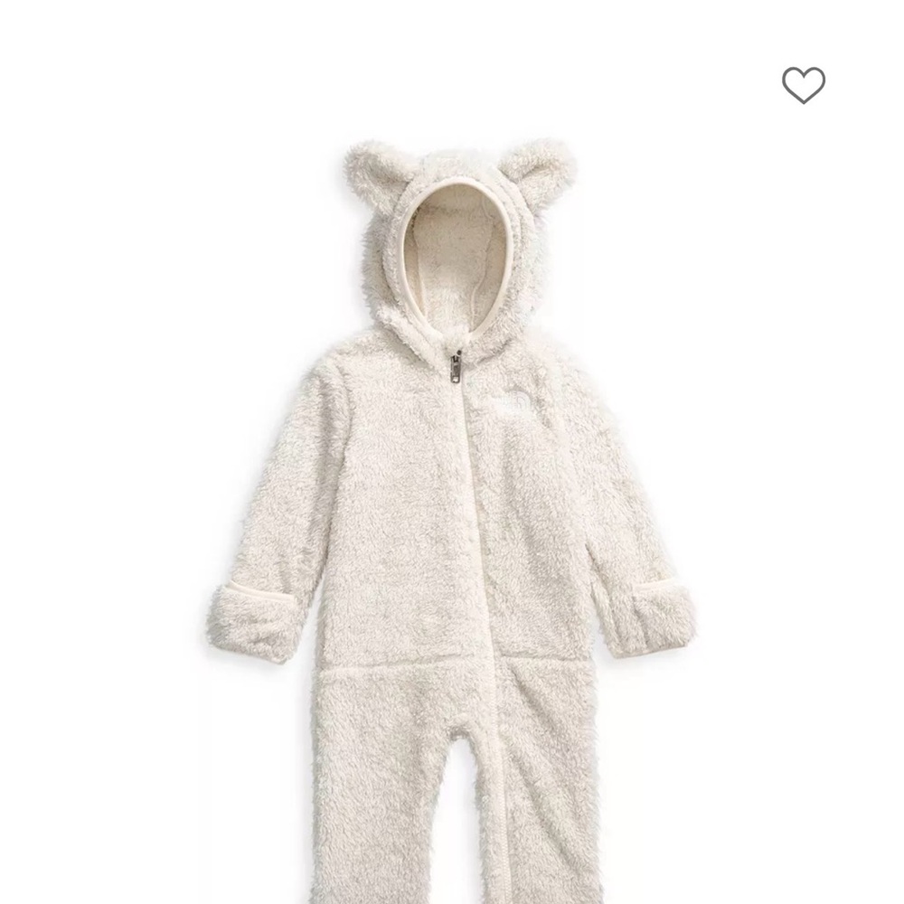 The North Face White Fleece Kids Footie